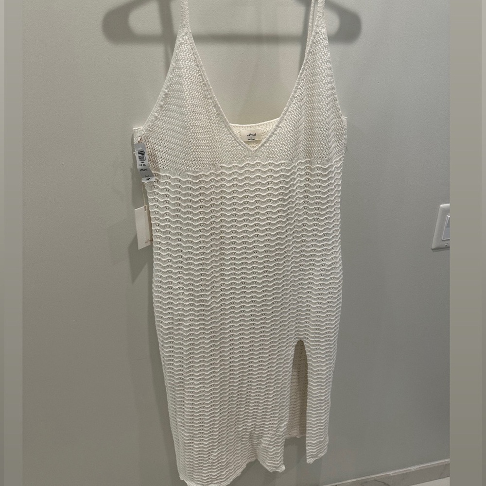 Aritzia Evie Midi Dress in Light Birch